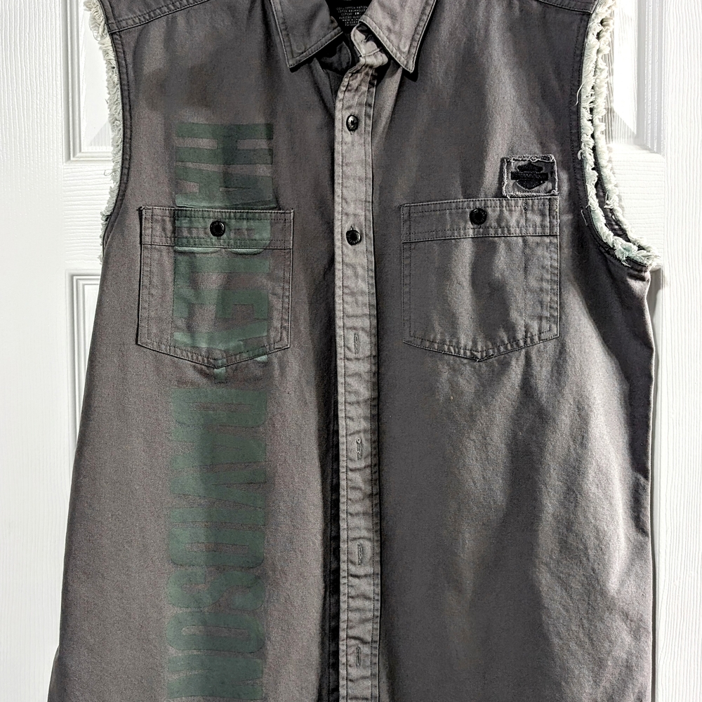 Harley Davidson Button-Up Shirt/Vest